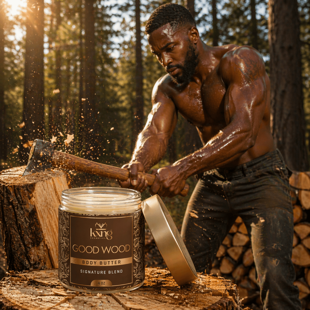 Good Wood Body Butter for Men | Luxury Body Butter Moisturizer for Men - KXNG Cosmetics