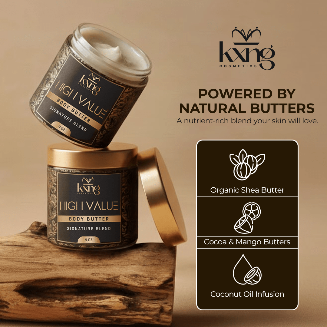 High Value Body Butter for Men | Luxury Body Butter Moisturizer for Men - KXNG Cosmetics