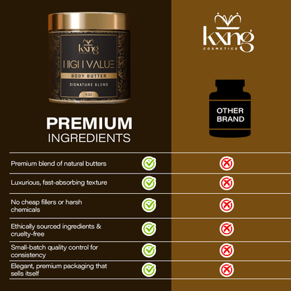 High Value Body Butter for Men | Luxury Body Butter Moisturizer for Men - KXNG Cosmetics