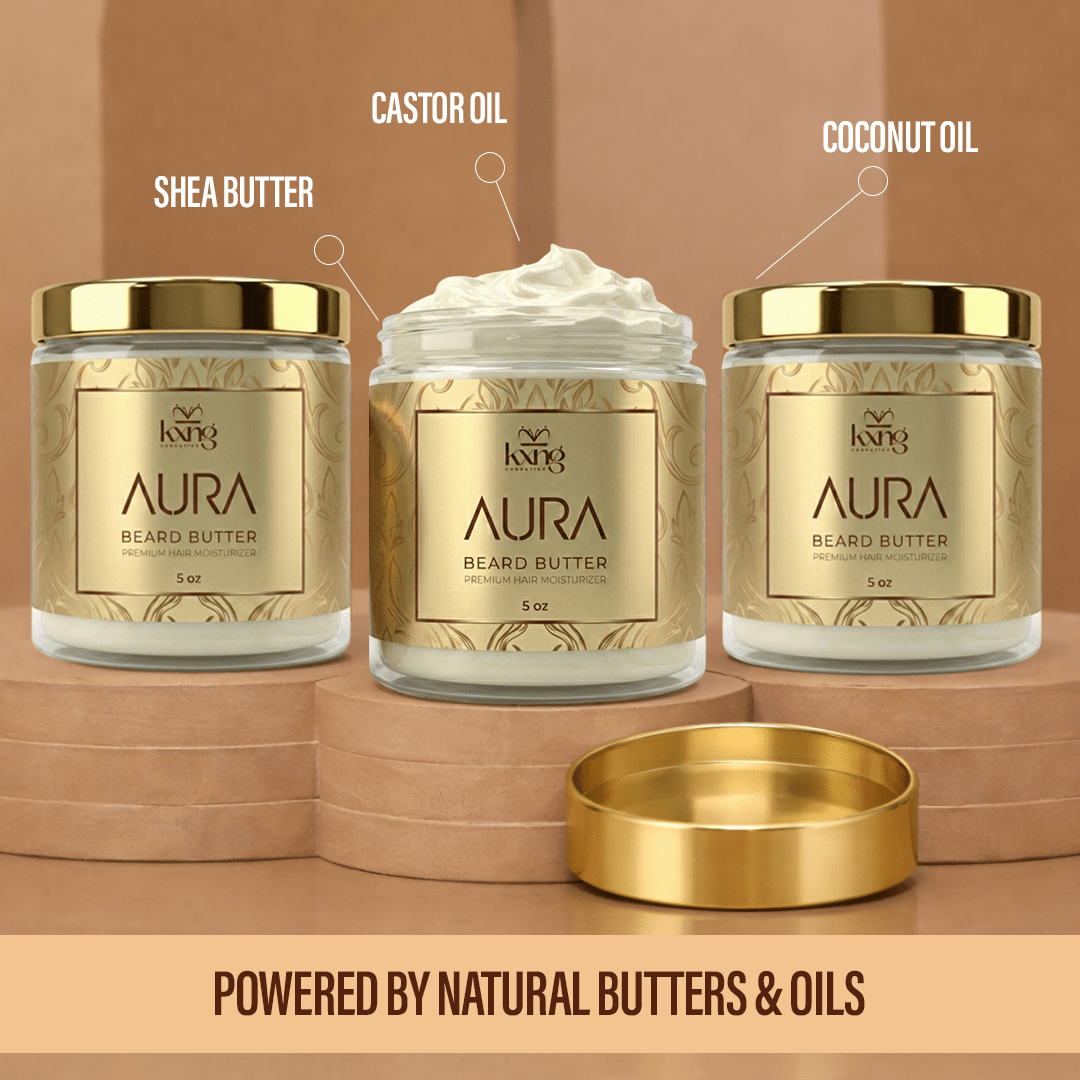 KXNG Cosmetics Aura Beard Butter - Organic Beard Softener & Hydrator for Men (5 oz) - KXNG Cosmetics