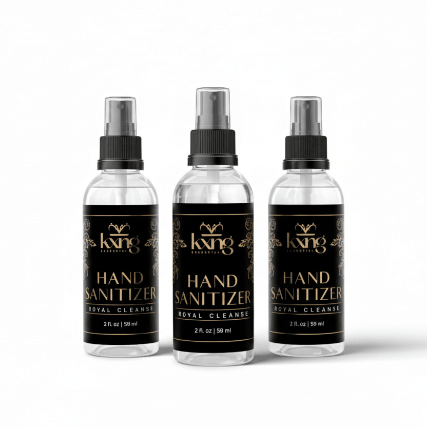 KXNG Cosmetics - Royal Cleanse Hand Sanitizer - 2 oz (Pack of 3) - KXNG Cosmetics