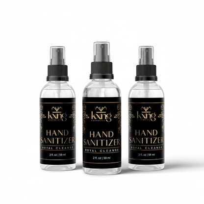KXNG Cosmetics - Royal Cleanse Hand Sanitizer - 2 oz (Pack of 3) - KXNG Cosmetics