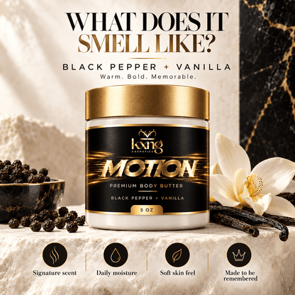 Motion Body Butter for Men — Pheromone-Infused Whipped Shea Moisturizer with Warm Spice - KXNG Cosmetics