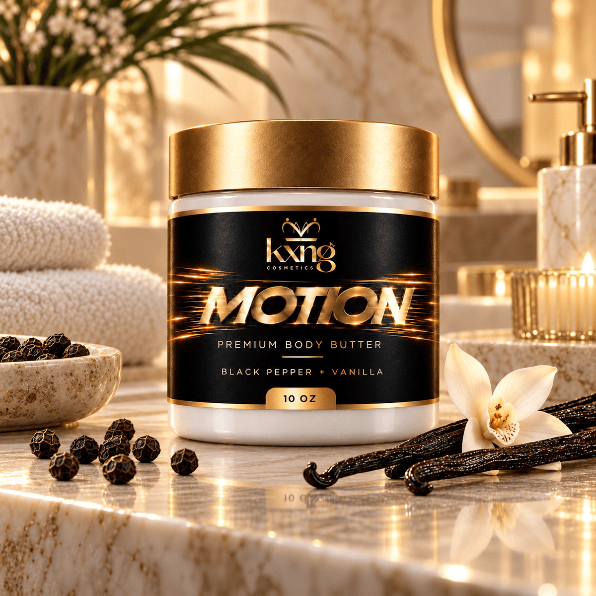 Motion Body Butter for Men — Pheromone-Infused Whipped Shea Moisturizer with Warm Spice - KXNG Cosmetics