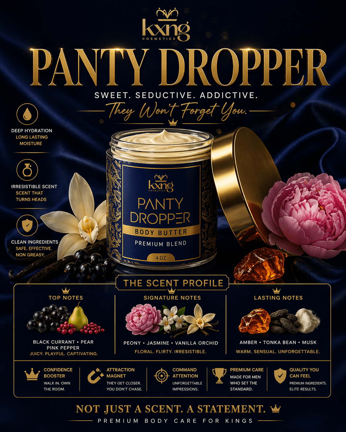 Panty Dropper Body Butter for Men | Luxury Body Butter Moisturizer - KXNG Cosmetics