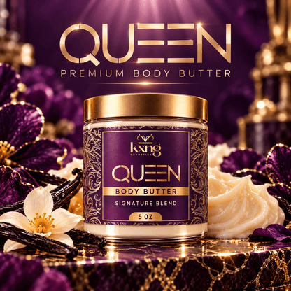 Queen Body Butter for Women — Dark Bergamot Black Tea Pheromone-Infused Whipped Shea Moisturizer - KXNG Cosmetics