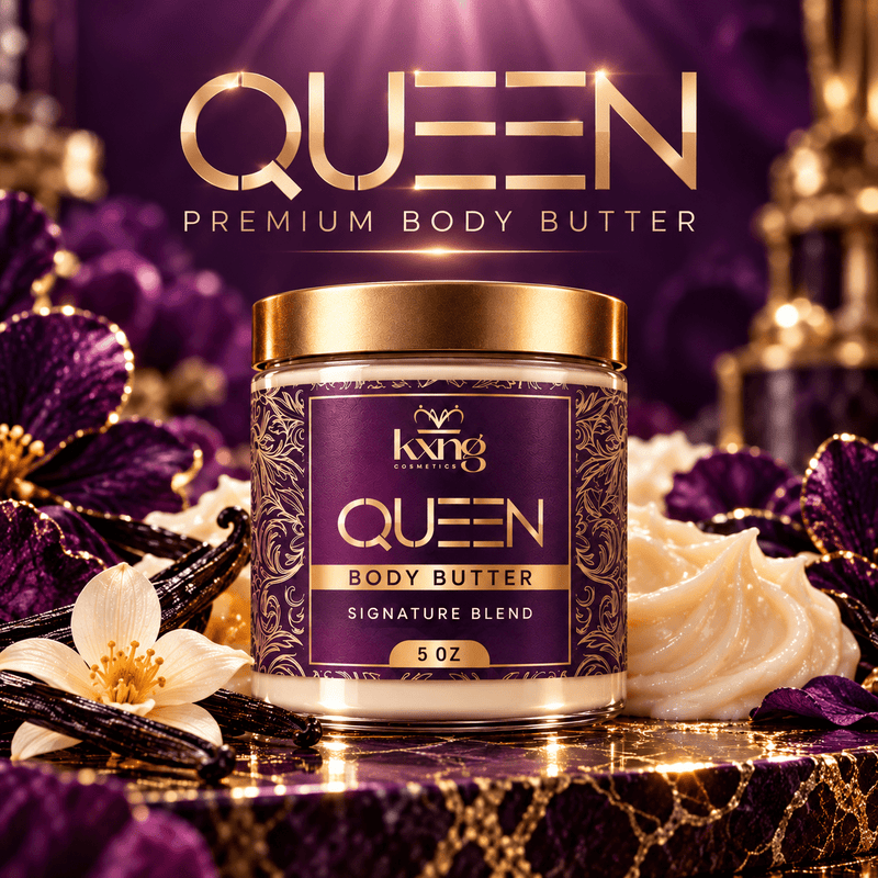 Queen Body Butter for Women — Dark Bergamot Black Tea Pheromone-Infused Whipped Shea Moisturizer
