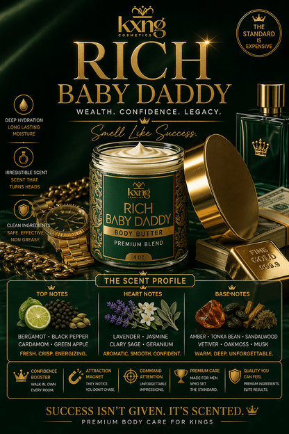 Rich Baby Daddy Body Butter for Men | Luxury Body Butter Moisturizer for Men - KXNG Cosmetics