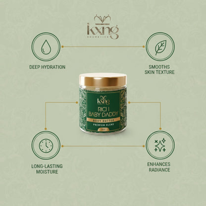 Rich Baby Daddy Body Butter for Men | Luxury Body Butter Moisturizer for Men - KXNG Cosmetics