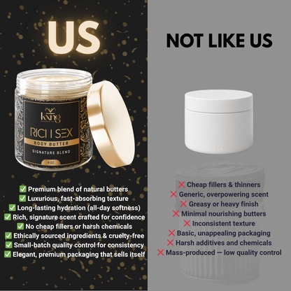 Rich Sex Body Butter | Luxury Body Butter Moisturizer - KXNG Cosmetics