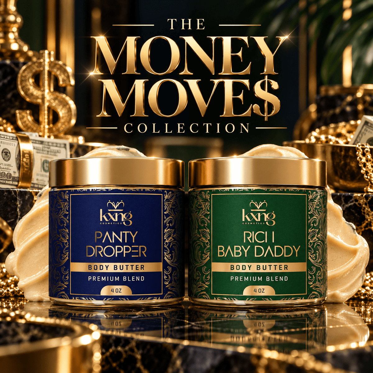 The Money Moves Collection — Rich Baby Daddy & Panty Dropper Men's Body Butter Bundle - KXNG Cosmetics