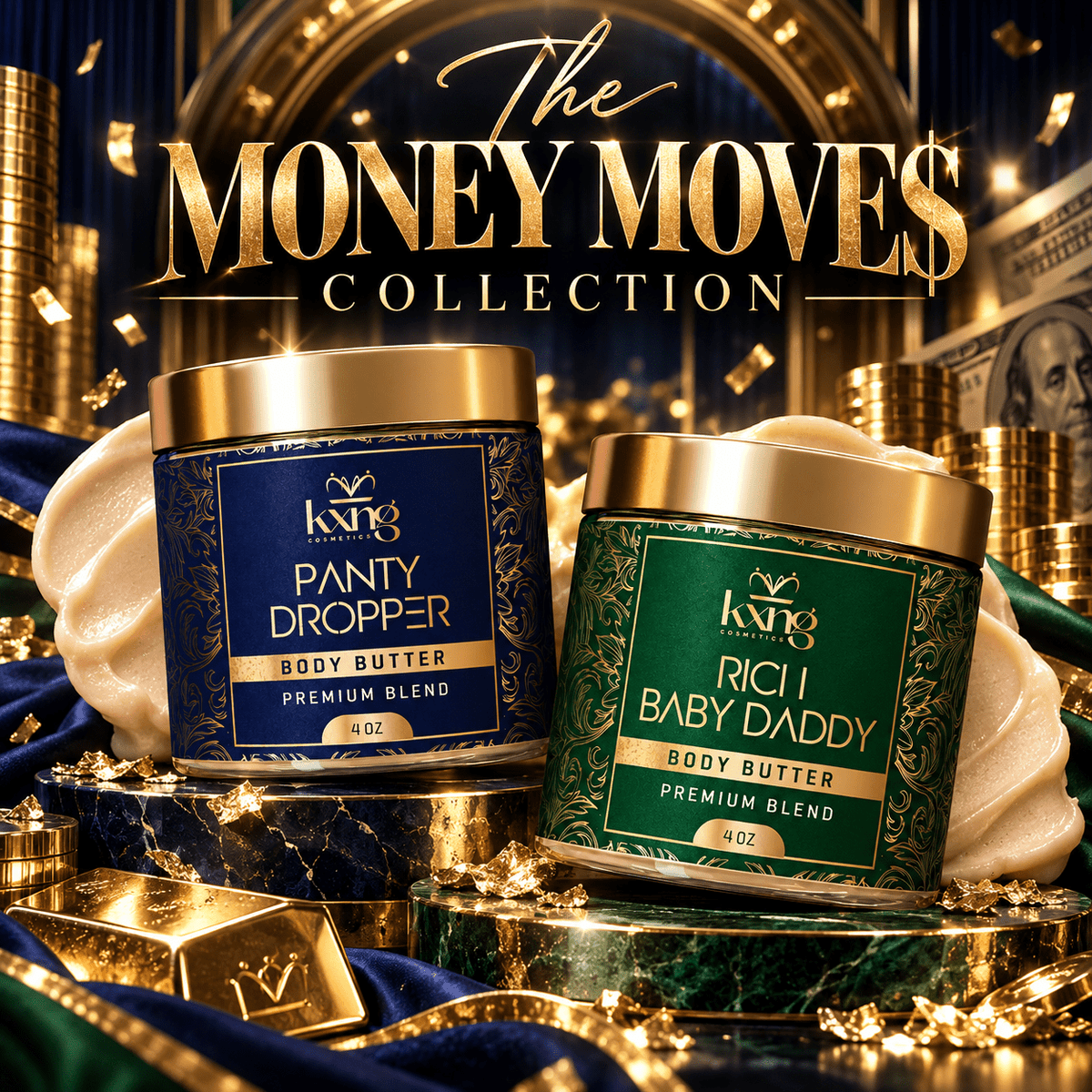 The Money Moves Collection — Rich Baby Daddy & Panty Dropper Men's Body Butter Bundle - KXNG Cosmetics