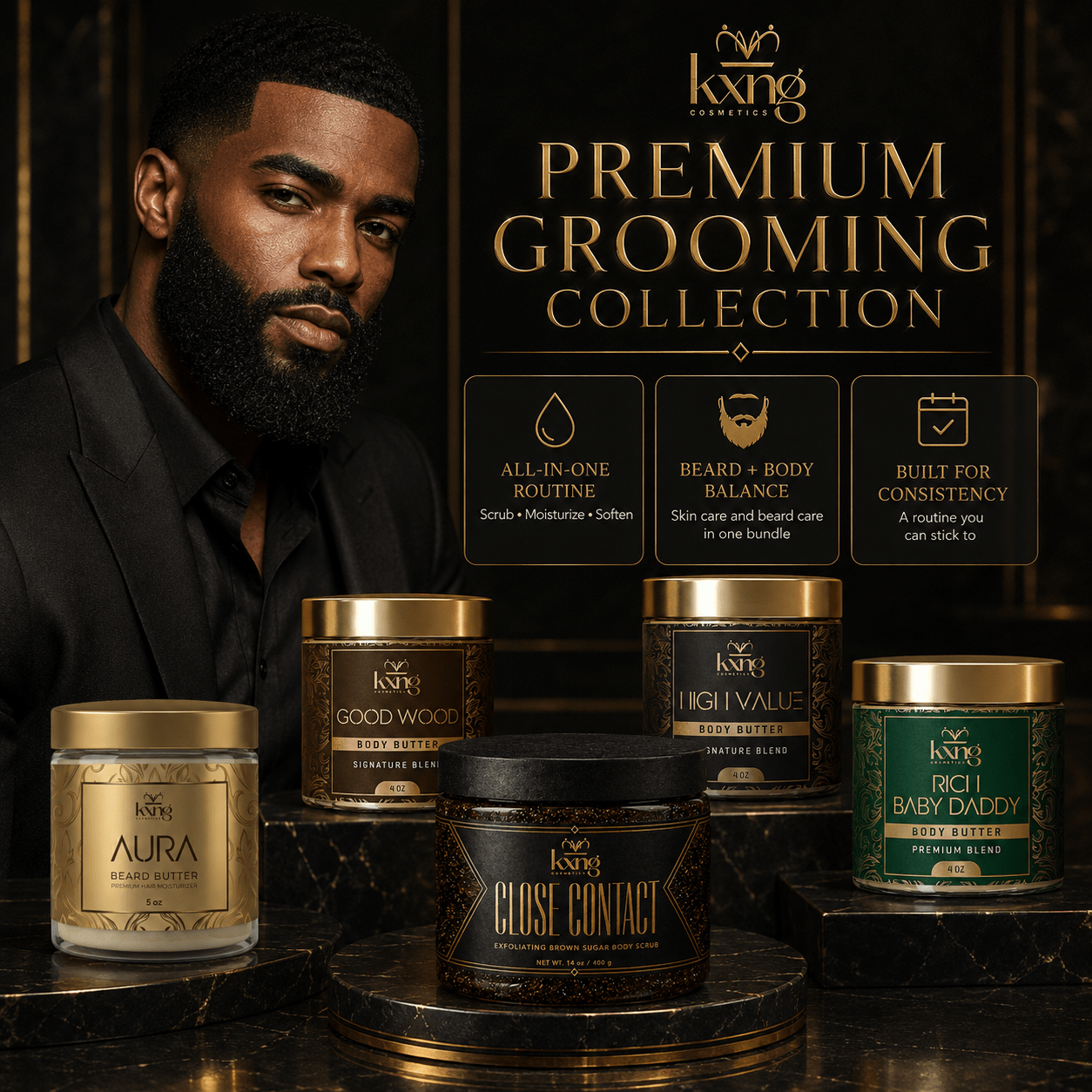 The Premium Grooming Bundle - KXNG Cosmetics