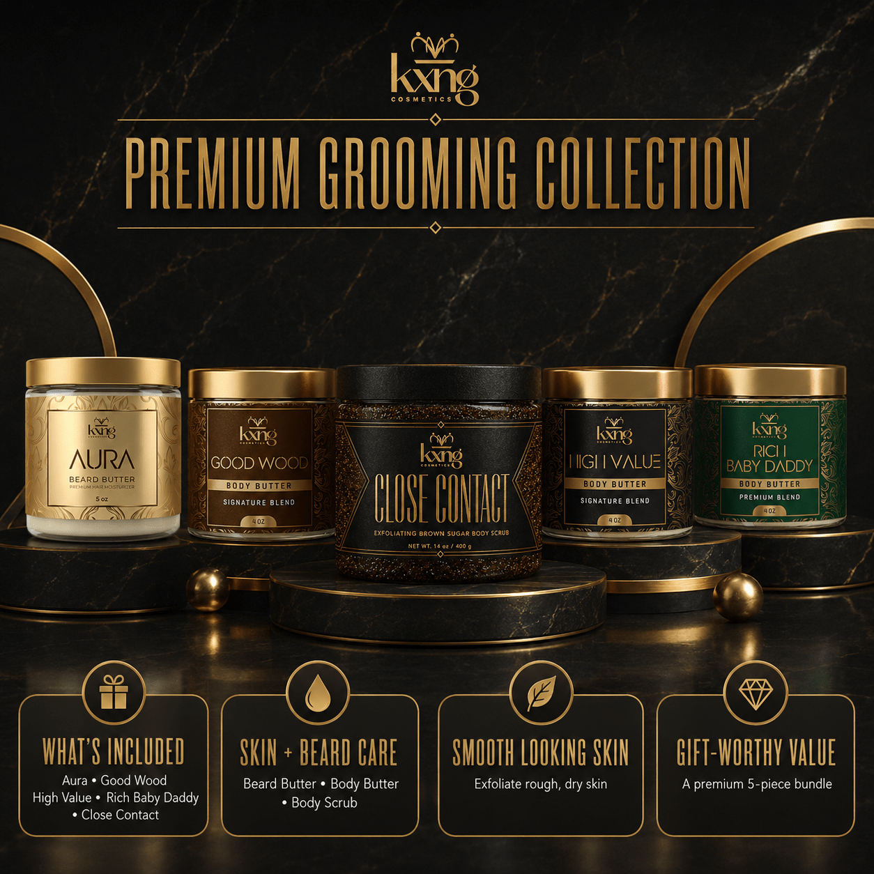 The Premium Grooming Bundle - KXNG Cosmetics