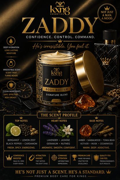 Zaddy Body Butter for Men | Luxury Body Butter Moisturizer for Men - KXNG Cosmetics
